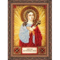 Набір для вишивання бісером іменної міні-ікони Свята Віра Абріс Арт ААМ-046