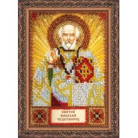 The kit for a bead stiching mini icons of saints St Nicholas Abris Art AAM-047