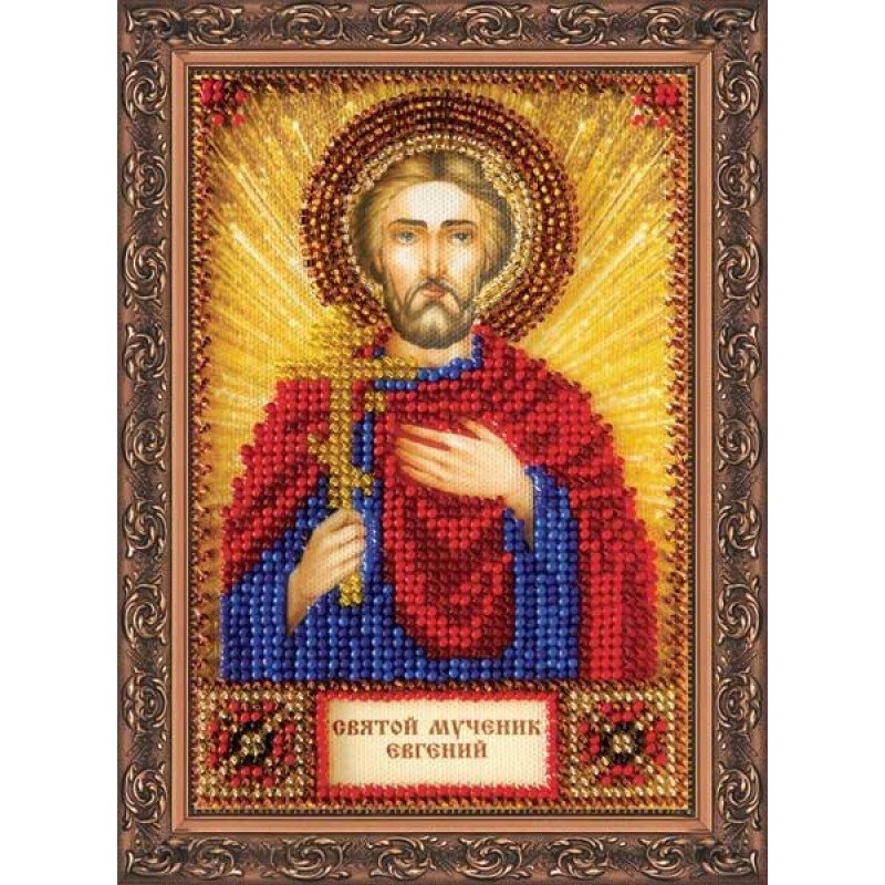 Набір для вишивання бісером іменної міні-ікони Святий Євген Абріс Арт ААМ-049