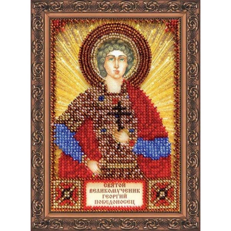 Набір для вишивання бісером іменної міні-ікони Святий Георгій Абріс Арт ААМ-053