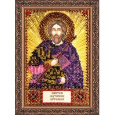 Набор для вышивки бисером именной мини-иконы Святой Артемий Абрис Арт ААМ-069