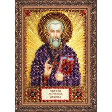Набор для вышивки бисером именной мини-иконы Святой Леонид Абрис Арт ААМ-071