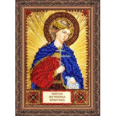The kit for a bead stiching mini icons of saints Saint Cristina Abris Art AAM-072
