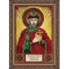 The kit for a bead stiching mini icons of saints Saint Wladyslaw Abris Art AAM-087