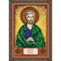 The kit for a bead stiching mini icons of saints Holy Rodion Abris Art AAM-095