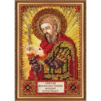 The kit for a bead stiching mini icons of saints Saint Theodore (Theodore) Abris Art AAM-099