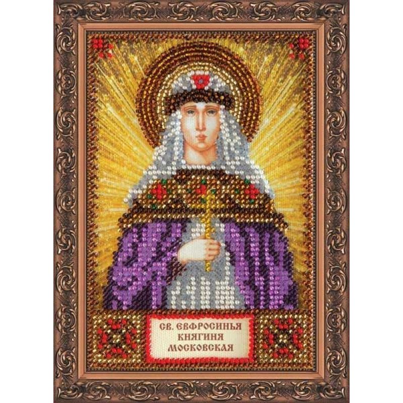 The kit for a bead stiching mini icons of saints Saint Euphrosyne Abris Art AAM-109