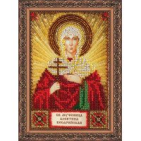 The kit for a bead stiching mini icons of saints Holy Alevtina Abris Art AAM-111