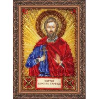 The kit for a bead stiching mini icons of saints St. Trophimus Abris Art AAM-114
