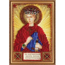 The kit for a bead stiching mini icons of saints Saint Edward Abris Art AAM-116