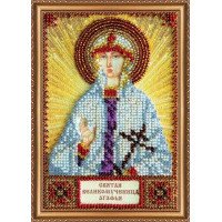 The kit for a bead stiching mini icons of saints Saint Agafia Abris Art AAM-122