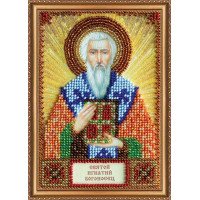 The kit for a bead stiching mini icons of saints Saint Ignatius (Ignat) Abris Art AAM-123