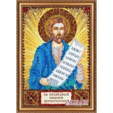 The kit for a bead stiching mini icons of saints Saint Simeon (Semyon) Abris Art AAM-126
