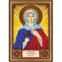 The kit for a bead stiching mini icons of saints Holy Marta Abris Art AAM-133