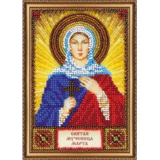Набор для вышивки бисером именной мини-иконы Святая Марта Абрис Арт ААМ-133