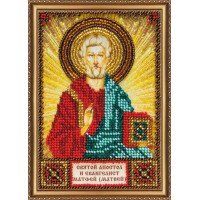 The kit for a bead stiching mini icons of saints St. Matthew (Matthew) Abris Art AAM-134