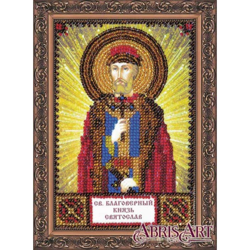 Набір для вишивання бісером іменної міні-ікони Святий Святослав Абріс Арт ААМ-135