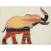 Cross Stitch Kits Anchor 5678000-05040 Elephant Silhouette