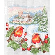 Cross Stitch Kits Anchor PCE0501 Winter Robin