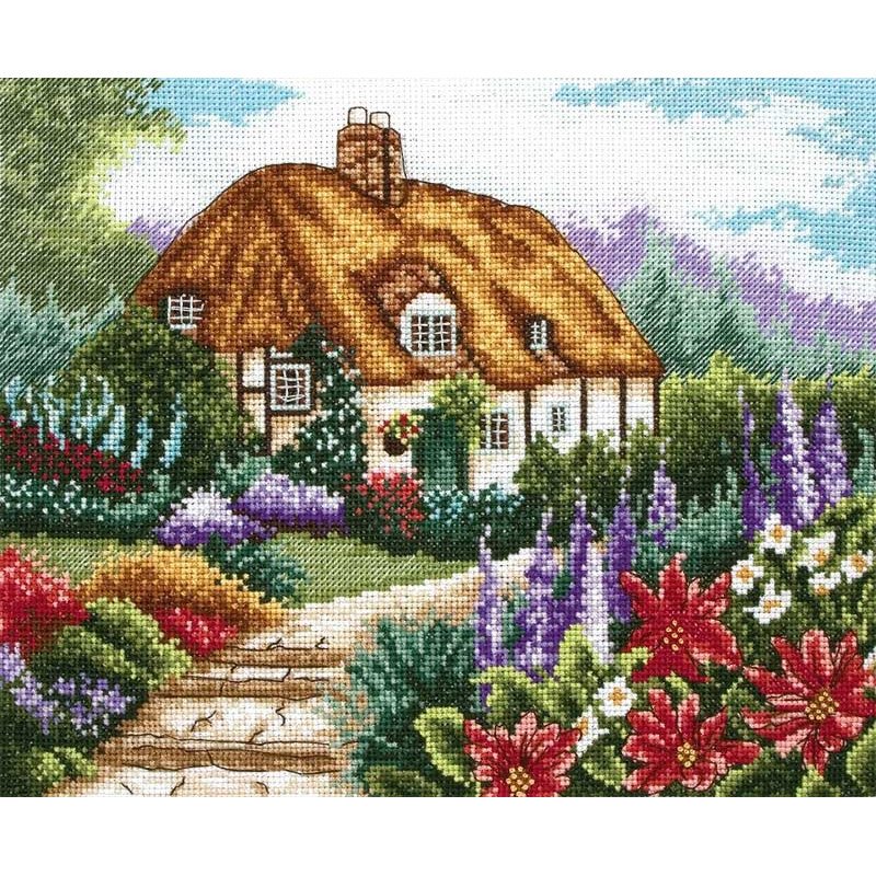 Cross Stitch Kits Anchor PCE593 Cottage Garden in Bloom