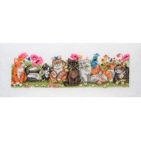 Cross Stitch Kits Anchor PCE729 Kittens In A Row