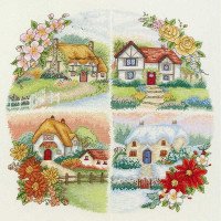 Cross Stitch Kits Anchor PCE750 Seasonal cottages