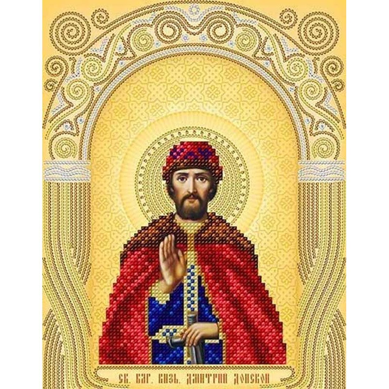 Pattern beading A-strochka AC4-033 Icon of St. Blgv. Vel. Book. Dmitry Donskoy