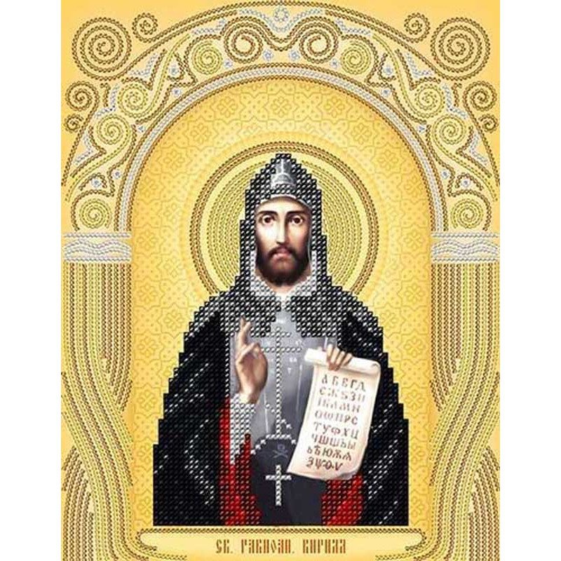 Cхема для вышивки бисером  А-строчка АС4-044 Икона Святой Равноапостольный Кирилл