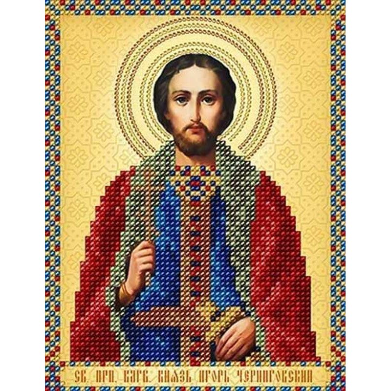 Pattern beading A-strochka AC5-034 Icon of St. Venerable Blgv. Prince Igor Chernigov