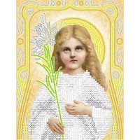 Схема для вишивання бісером А-строчка АС5-077 Ікона Божа Матір Триліття (золото)