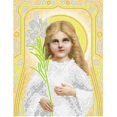 Схема для вишивання бісером А-строчка АС5-077 Ікона Божа Матір Триліття (золото)