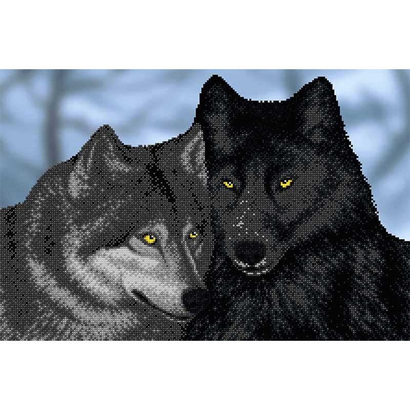 Pattern beading A-strochka AX2-016 Wolves (Elite series)