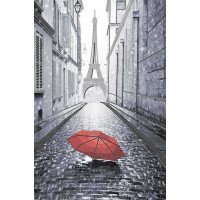 Cхема для вышивки бисером  А-строчка АХ2-031 Парижский дождик (красный) (серия Элит)