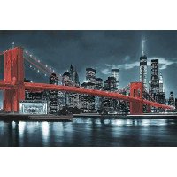 Схема для вишивання бісером А-строчка АХ2-035 Бруклінський міст (червоний) (серія Еліт)