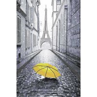 Cхема для вышивки бисером  А-строчка АХ2-037 Парижский дождик (желтый) (серия Элит)