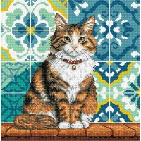 Cross Stitch Kits AVA P080 Cat in the Yard