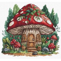 Cross Stitch Kits AVA P109 Mushroom Cabin