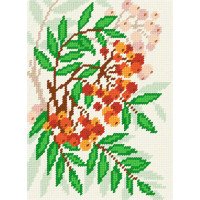 Набор для вышивки пряжей по канве с рисунком Quick Tapestry TD-23 Рябина
