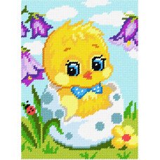 Набір для вишивання пряжею по канві з рисунком Quick Tapestry TD-27 Курчатко-хлопчик 