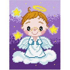 Набір для вишивання пряжею по канві з рисунком Quick Tapestry TD-31 Янголятко-хлопчик