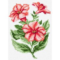 Kit for embroidery yarn on canvas with a pattern Quick Tapestry TD-42 Petunia