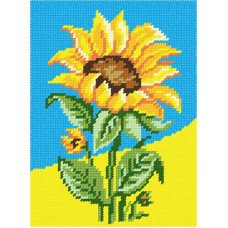 Kit for embroidery yarn on canvas with a pattern Quick Tapestry TD-48 Sunflower