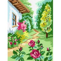 Kit for embroidery yarn on canvas with a pattern Quick Tapestry TH-34 Summer day
