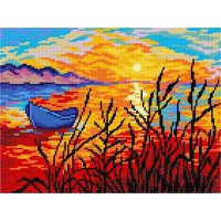 Kit for embroidery yarn on canvas with a pattern Quick Tapestry TL-26 Sunset