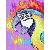 Kit for embroidery yarn on canvas with a pattern Quick Tapestry TL-33 Parrot