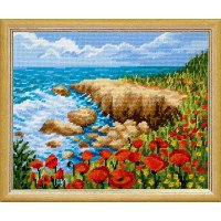 Kit for embroidery yarn on canvas with a pattern Quick Tapestry TL-36 Sea coast