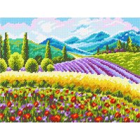 Kit for embroidery yarn on canvas with a pattern Quick Tapestry TL-59 Provence