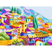 Kit for embroidery yarn on canvas with a pattern Quick Tapestry TL-83 Montenegro