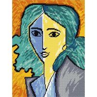Набір для вишивання пряжею по канві з рисунком Quick Tapestry TL-90 Портрет Лідії Делекторської, А. Матісс.