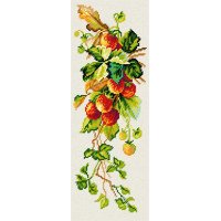 Kit for embroidery yarn on canvas with a pattern Quick Tapestry TS-106 Strawberries